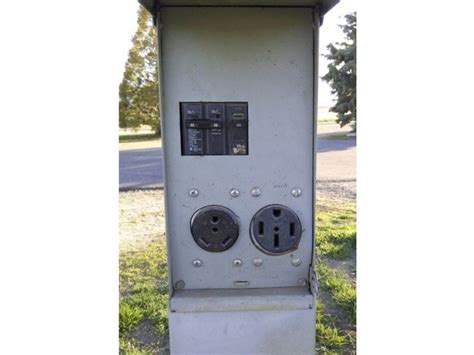 electric pedestal box|camping electrical box for campsite.